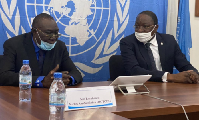 Centrafrique: Michel Djoyodia reçu par le Représentant spécial des Nations Unies à Bangui, Mankeur Ndiaye