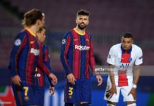 Barça-PSG : échange musclé entre Piqué et Griezmann