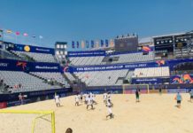 Mondial de Beach Soccer : échauffement des Lions (Images)