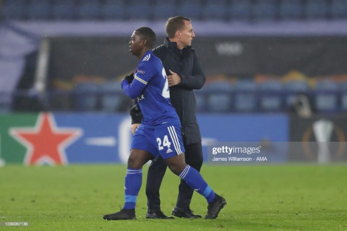 Leicester: Brendan Rodgers regrette de n’avoir pas inscrit Nampalys Mendy en Ligue Europa Conférence