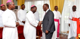 Cote d'ivoire, église, Alassane Ouattara, élection présidentielle, 3e mandat