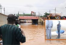 Pont du Train express à Guinaw Rail: Le corps sans vie d'un homme découvert lors du pompage des eaux!