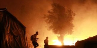Grèce: un important incendie ravage le camp de migrants de Moria à Lesbos
