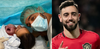 Milieu de terrain de Manchester United, Bruno Fernandes annonce la naissance de son deuxième enfant (photos)
