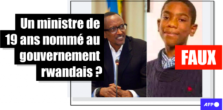 Non, le président du Rwanda n'a pas nommé "un garçon de 19 ans comme ministre"