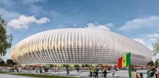 La maquette du futur stade olympique de Diamniadio