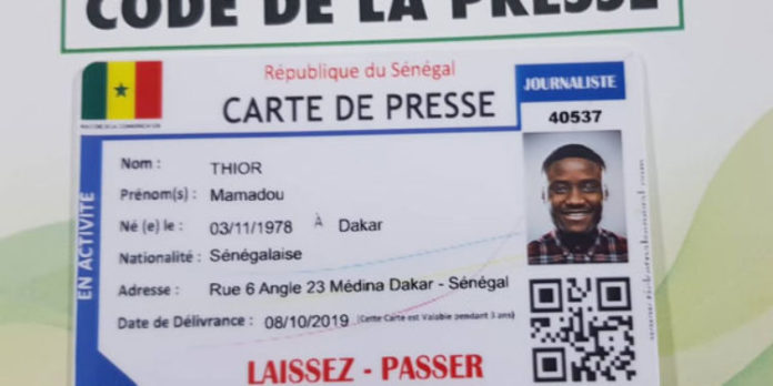 Presse : Remise officielle des premières cartes nationales de presse ce lundi