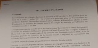 Grève des travailleurs d’Aftu: Un protocole d’accord signé