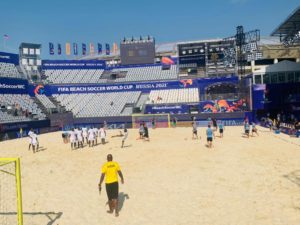 Mondial de Beach Soccer : échauffement des Lions (Images)