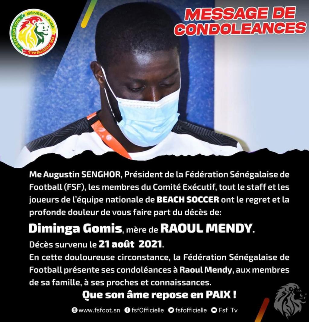 Raoul Mendy a perdu sa mère