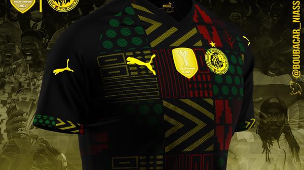 Can 2021: Un jeune Sénégalais crée un magnifique design du Maillot du Sénégal version “spécial Champion D’Afrique”