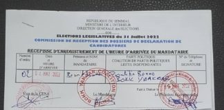 Législatives 2022: Mimi Touré et Benoit Sambou ont déposé 55328 parrains pour Bby