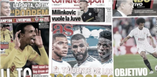 Le futur trio d'attaque Mbappé-Benzema-Vinícius fait déjà rêver