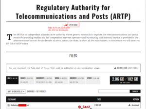 Le groupe de cybercriminels de hackers « karakurt » a mis sa menace à exécution. En effet, une première partie (102 Go) des données de l’Autorité de régulation des télécoms et postes du Sénégal a été divulguée lundi.